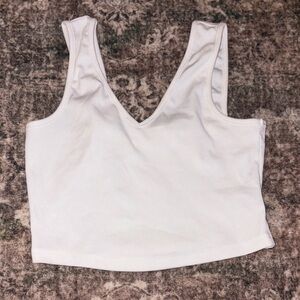 SHEIN White Ribbed Crop Top